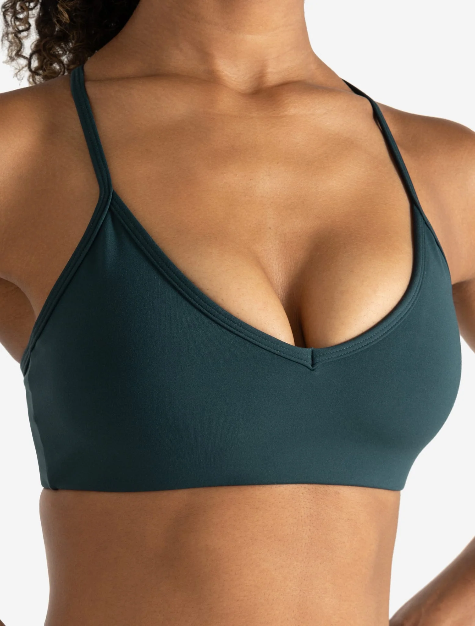 Allure Cross Back Sports Bra - Marine Teal - Image 5
