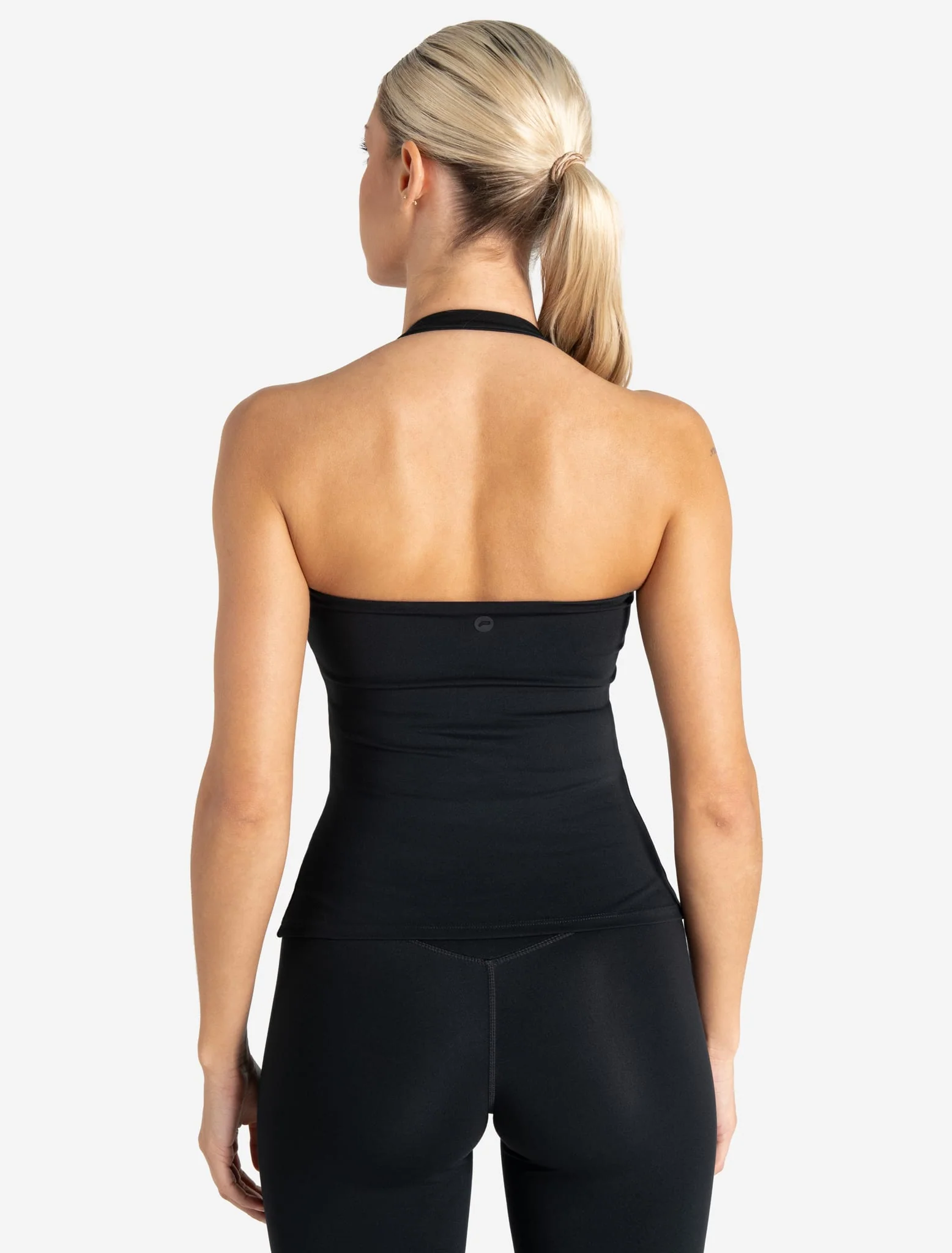 Allure Halter Built-in Bra Vest - Black - Image 2