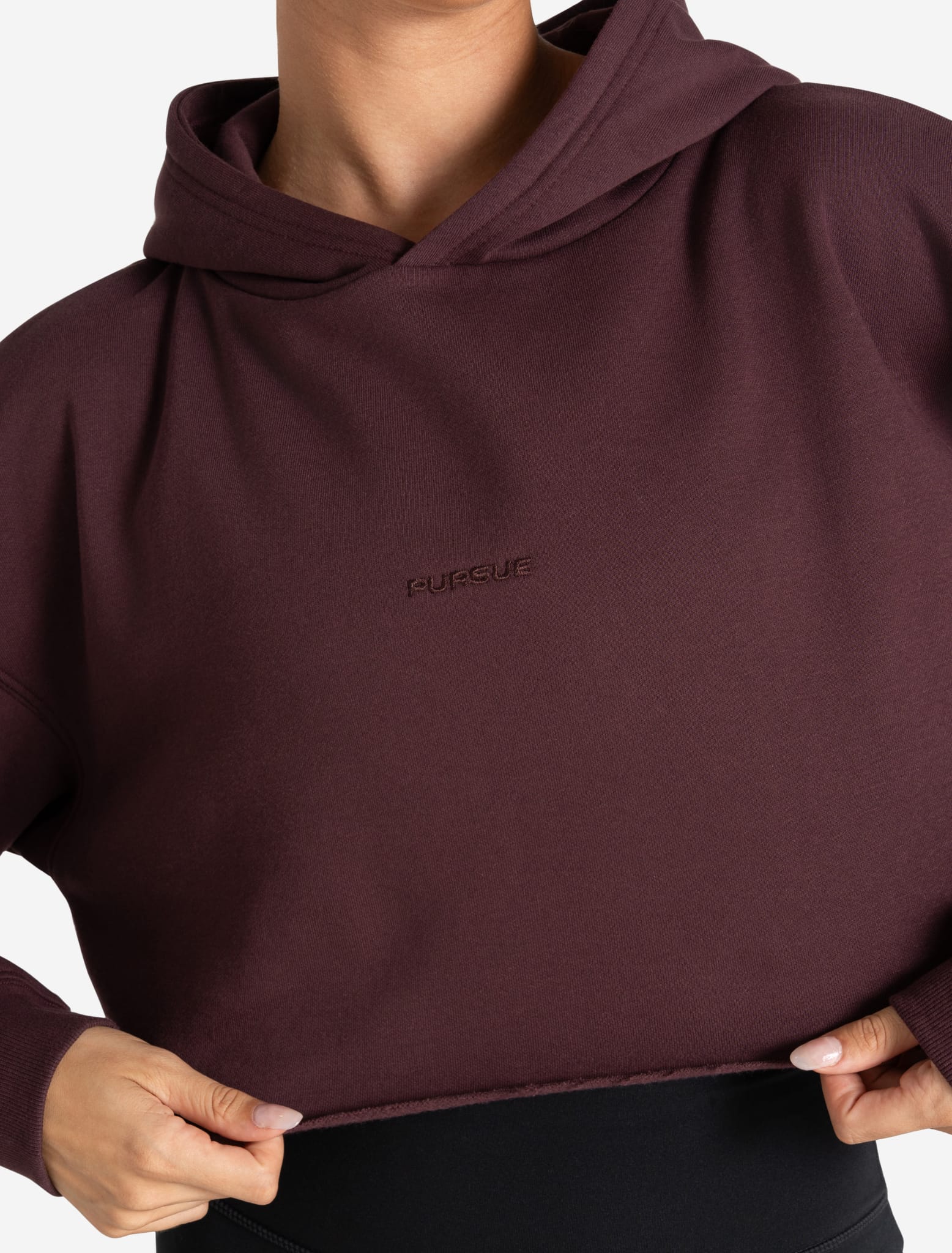 Core Crop Hoodie - Cherry - Image 5
