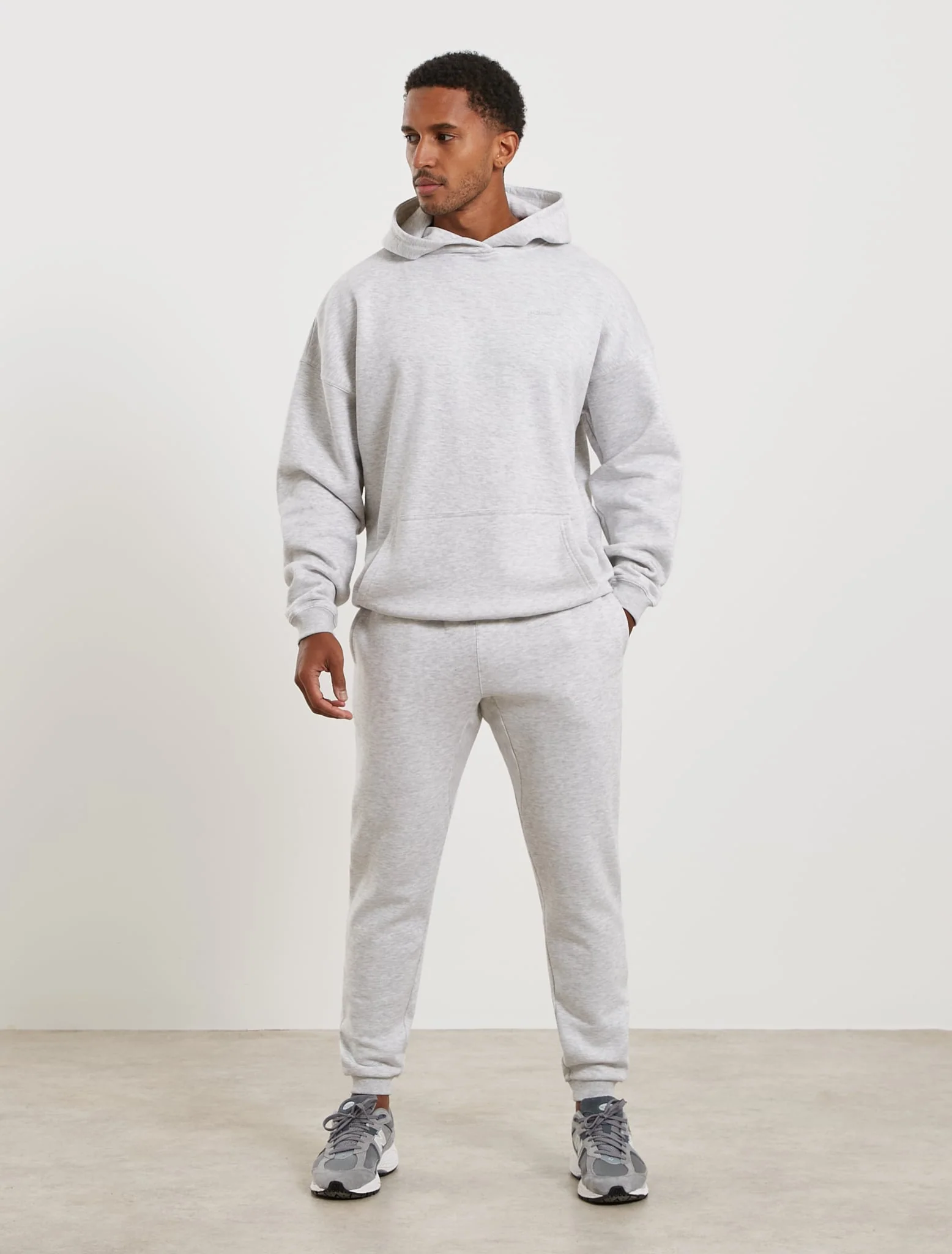 Core Fleece Joggers - Melange Grey - Image 6