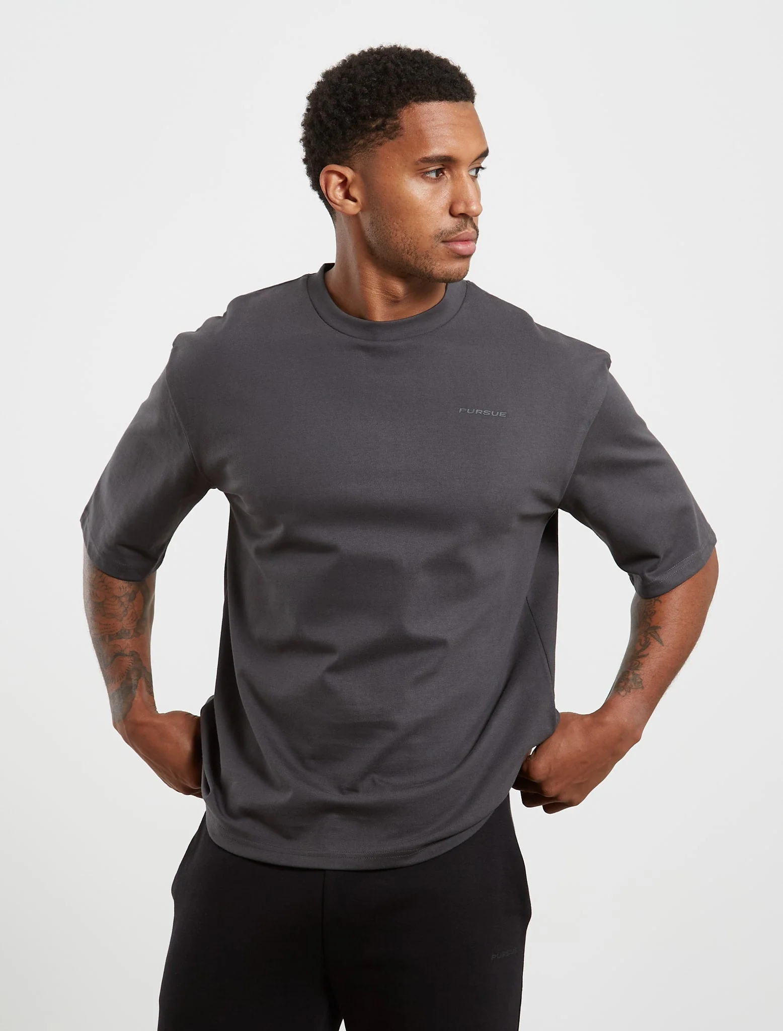 Core Oversized T-Shirt - Onyx Grey - Image 4