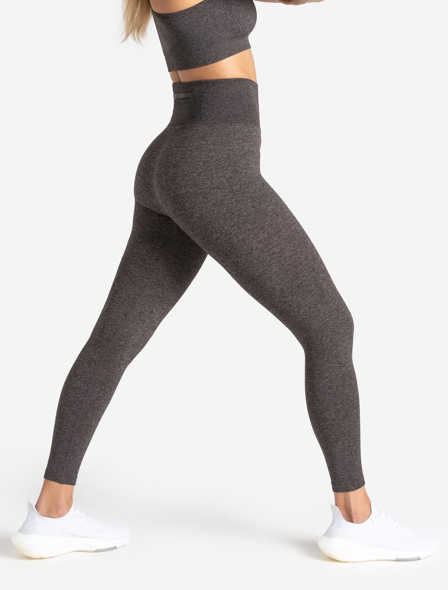 Core Seamless Pocket Leggings - Brown Marl - Image 3