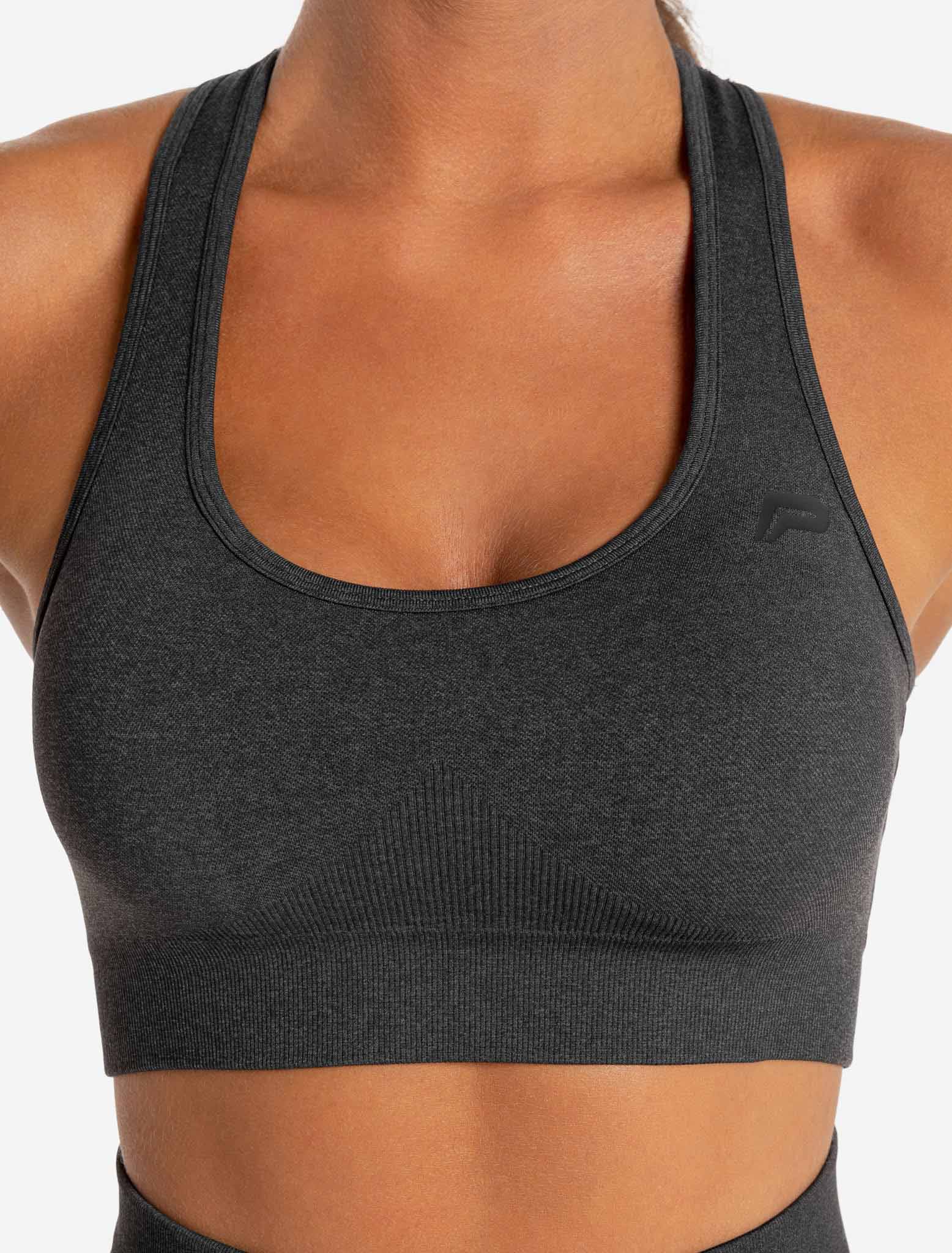 Core Seamless Sports Bra - Black Marl - Image 4