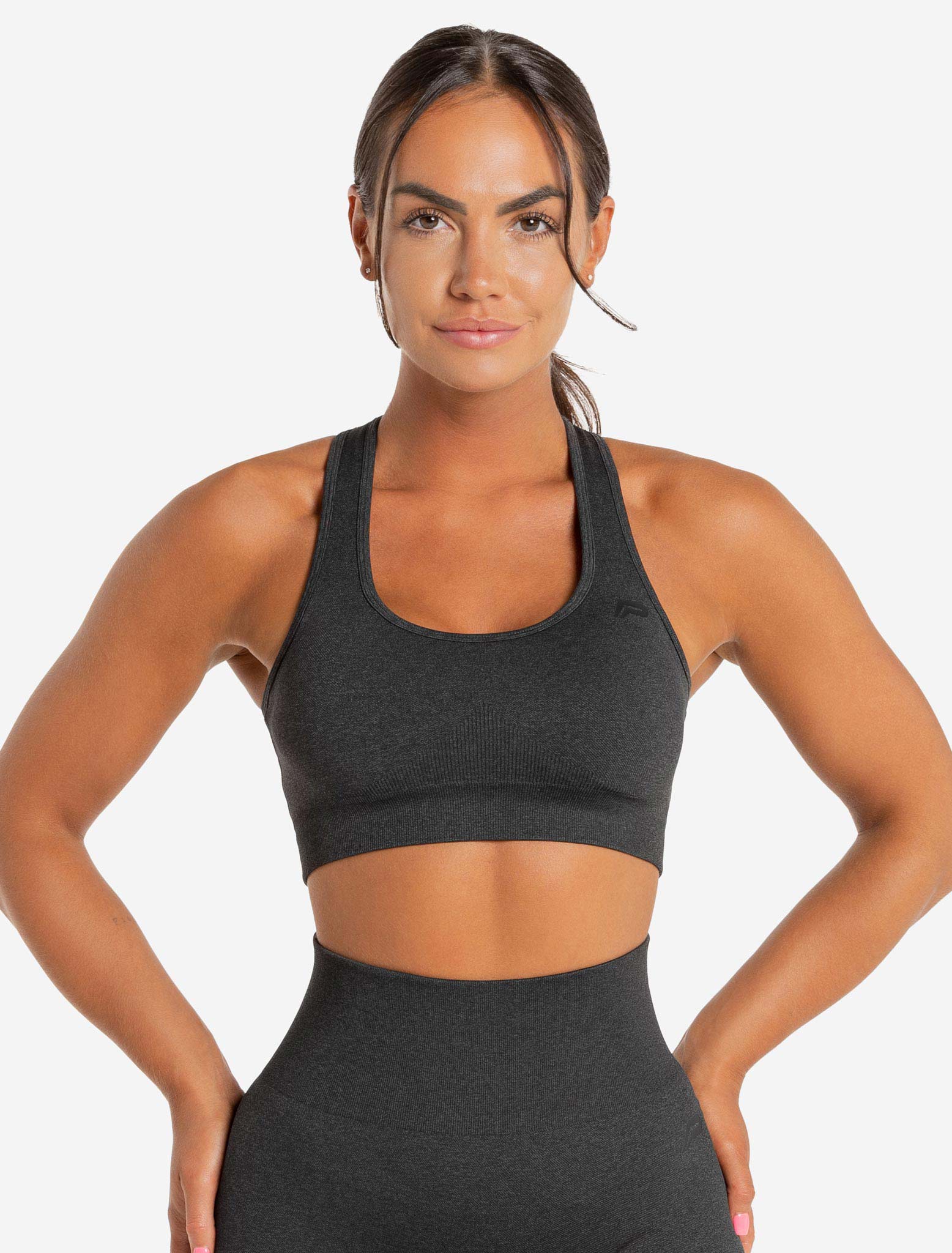 Core Seamless Sports Bra - Black Marl - Image 6