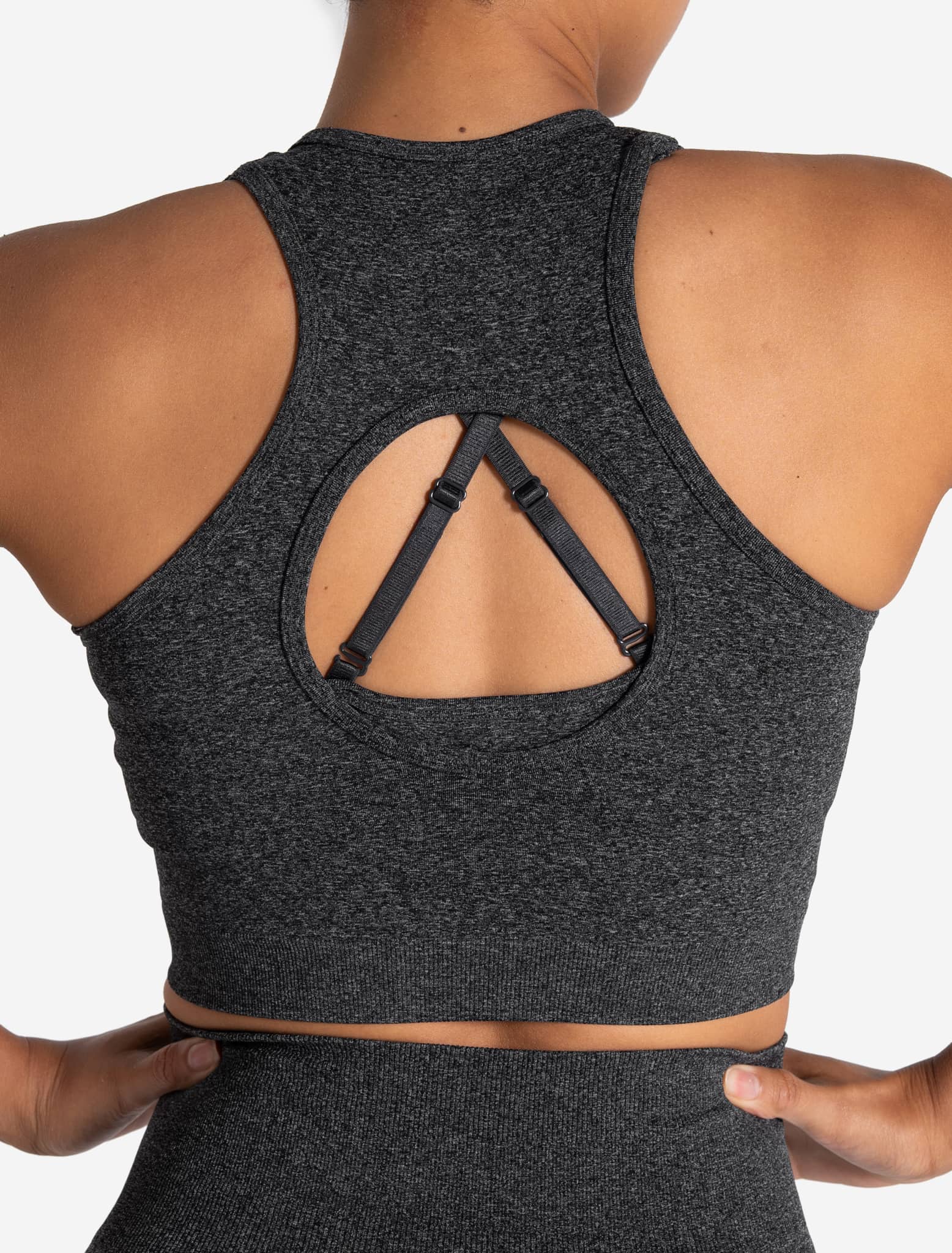 Form Seamless Crop Tank - Black Marl - Image 3