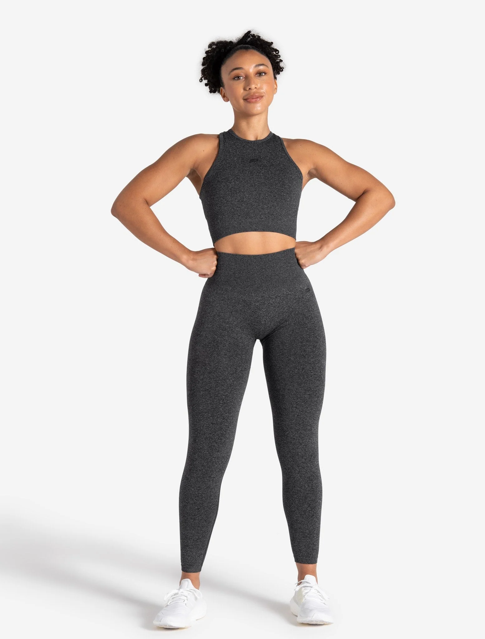 Form Seamless Crop Tank - Black Marl - Image 6