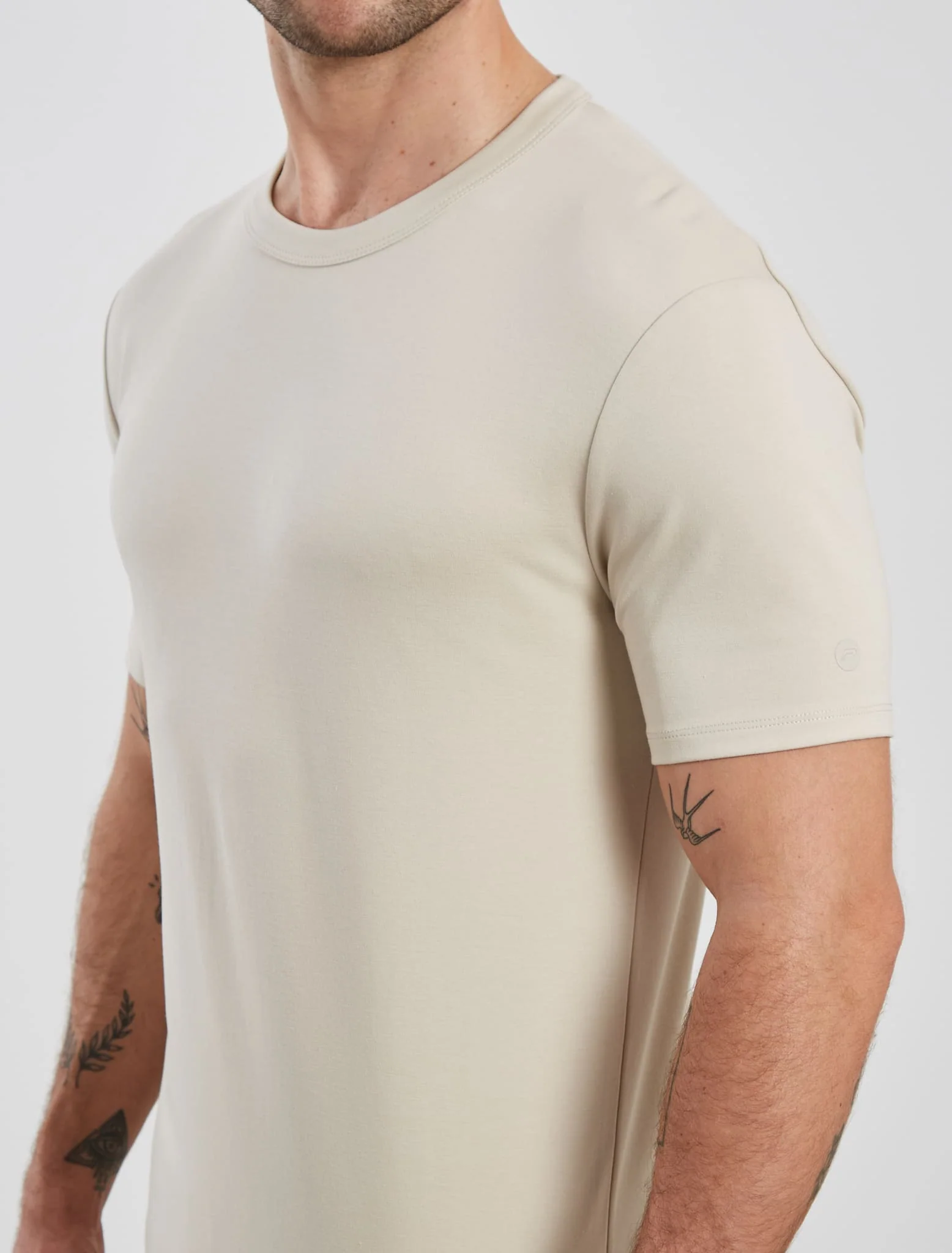 Fundamental Slim Fit T-Shirt - Oat - Image 4