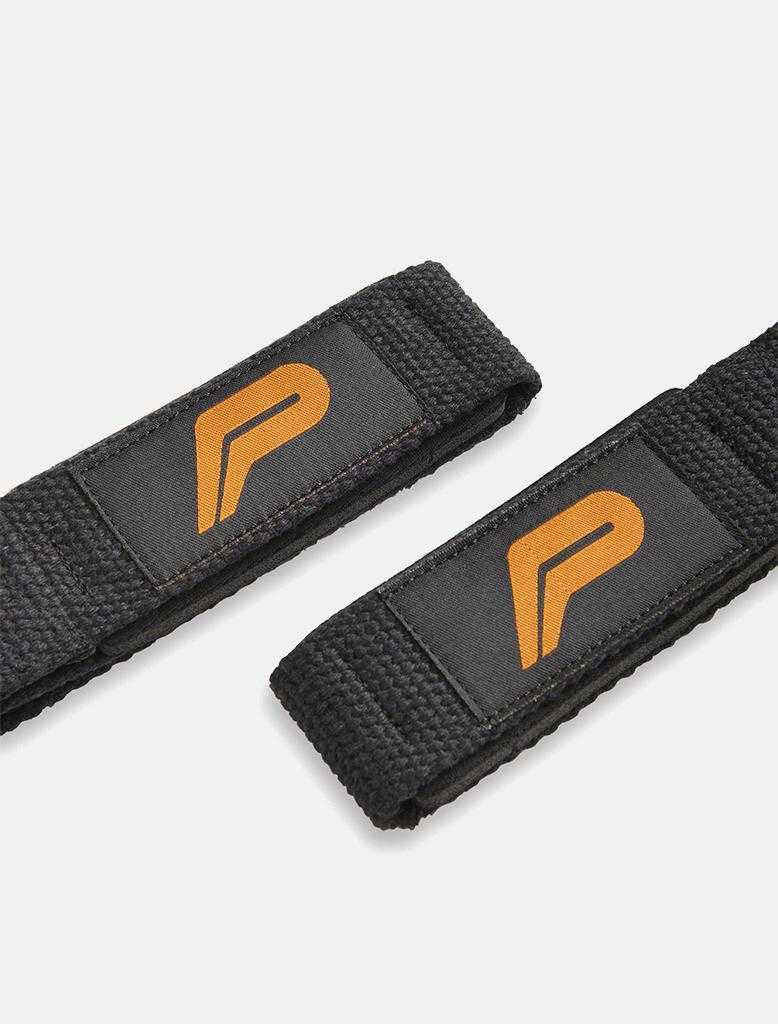 Gel Padded Lifting Straps - Black.Orange - Image 2