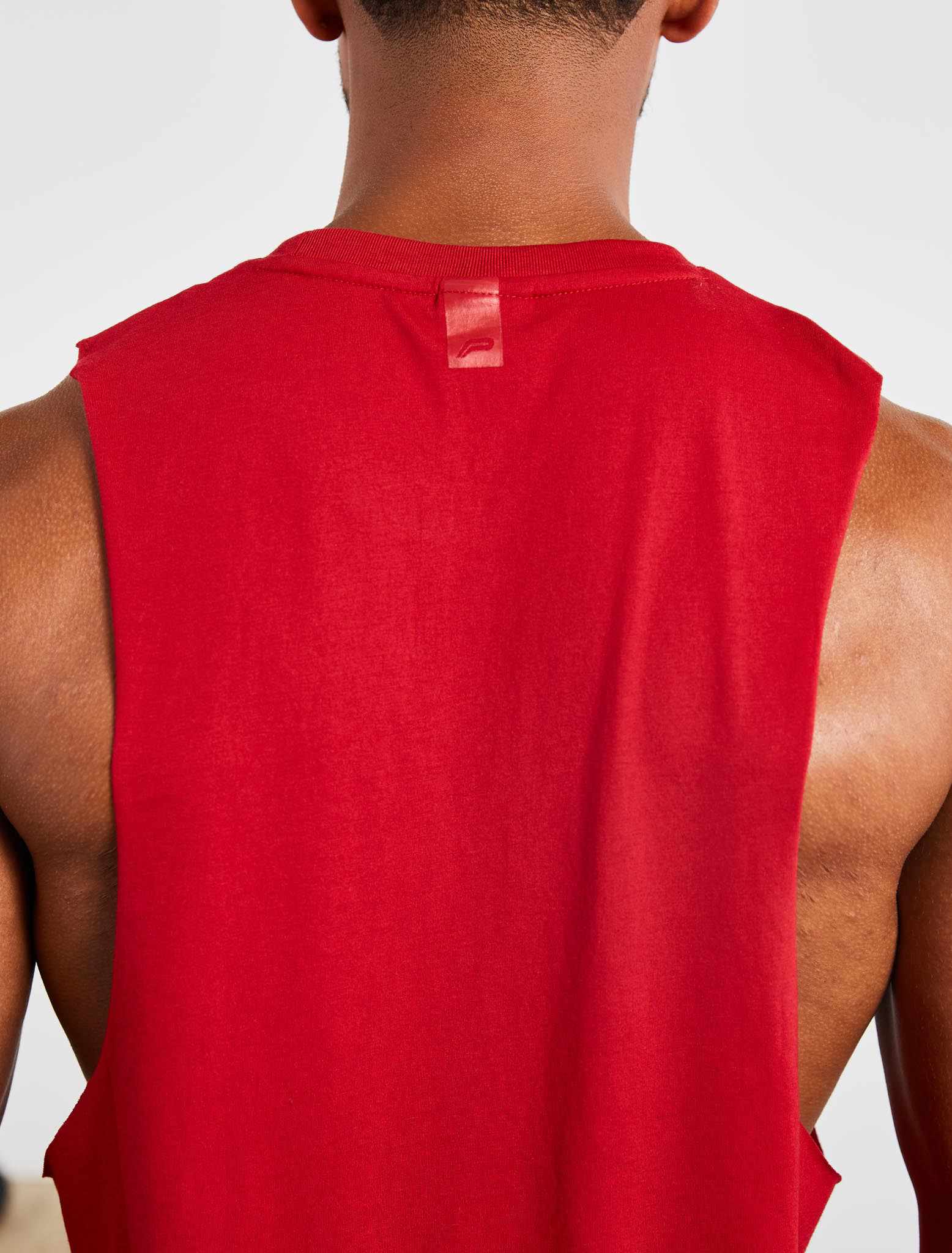 Graphic Drop Arm Tank - Maroon - Image 5