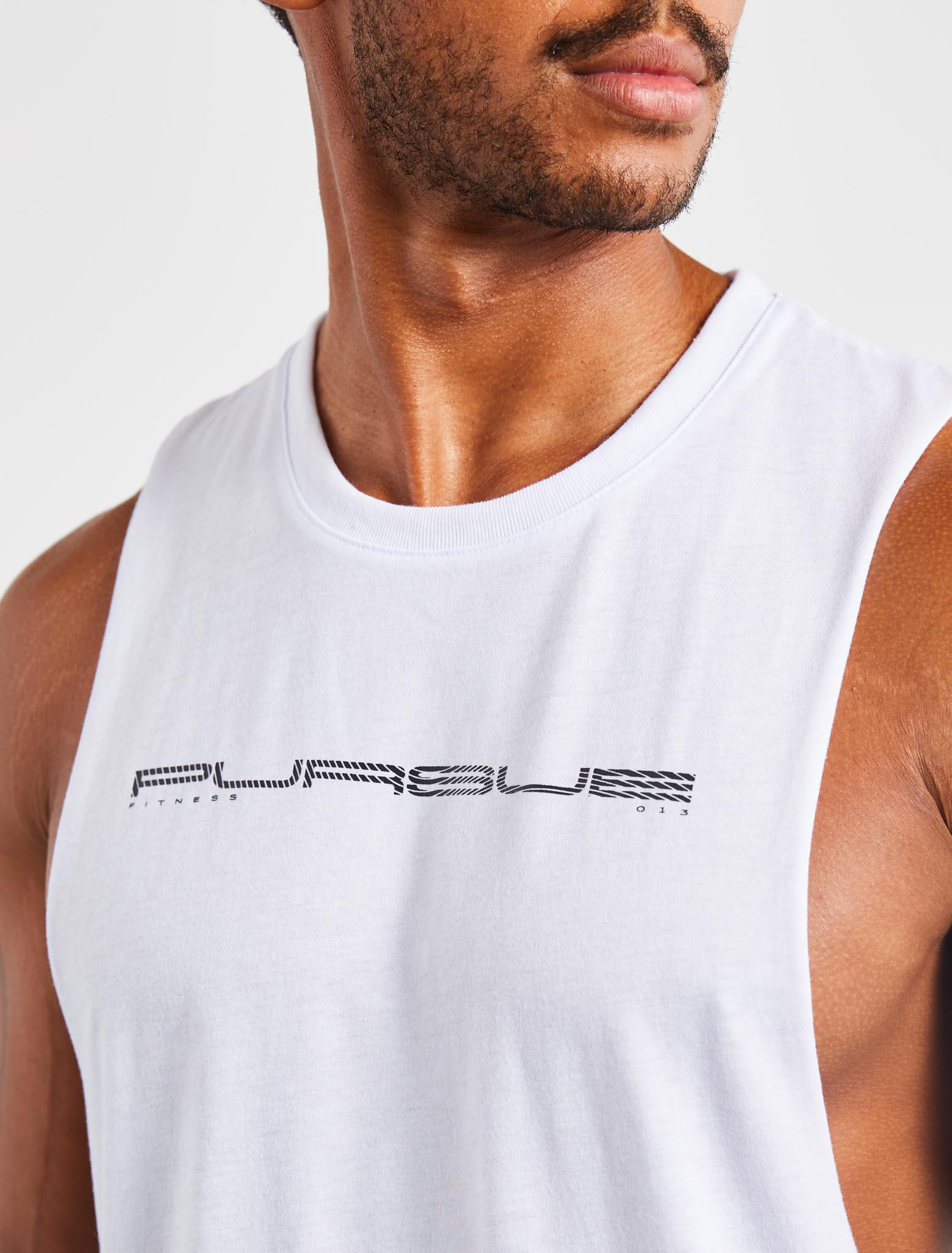 Graphic Drop Arm Tank - White - Image 2