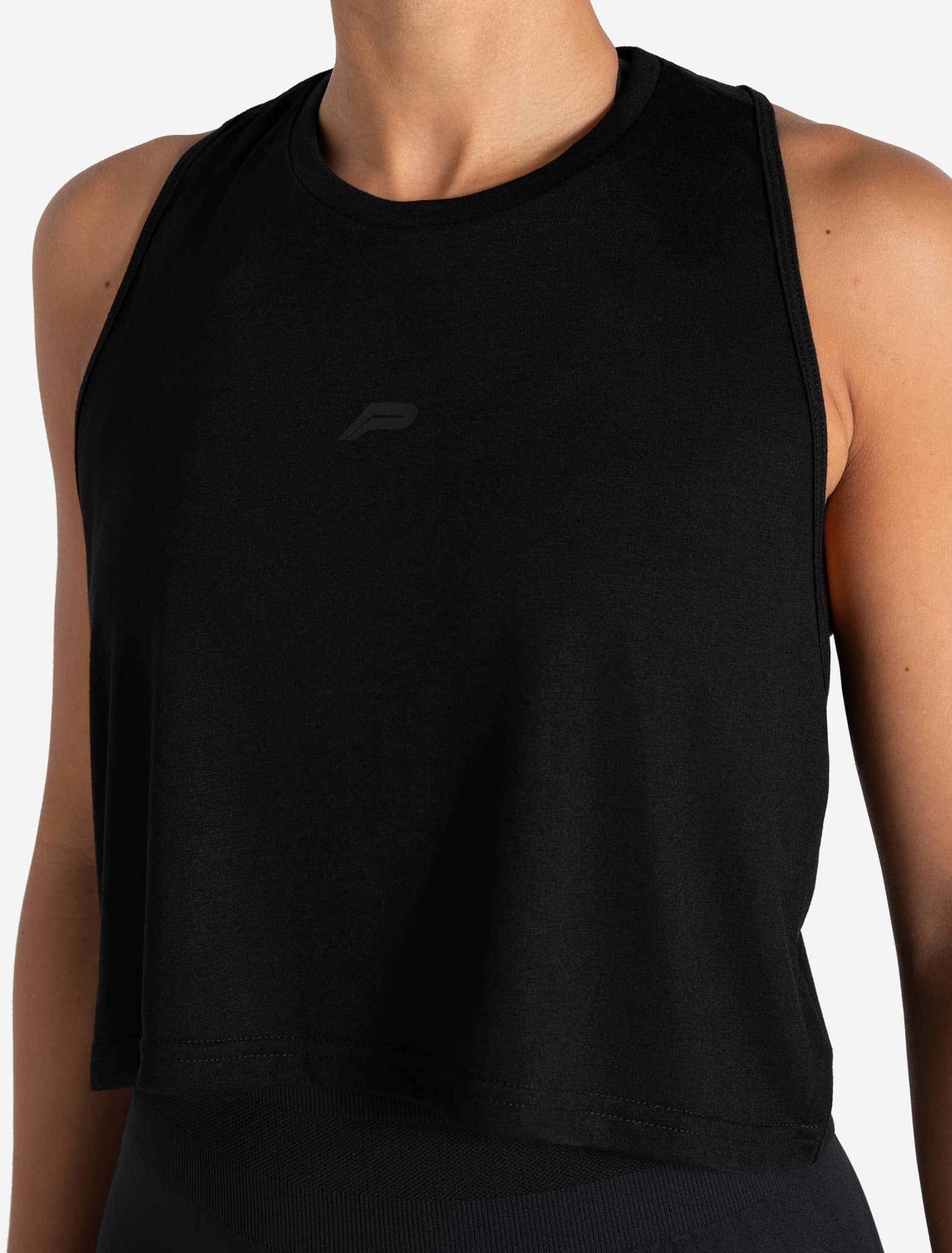 Lightweight Crop Gym Tank - Black - Image 4