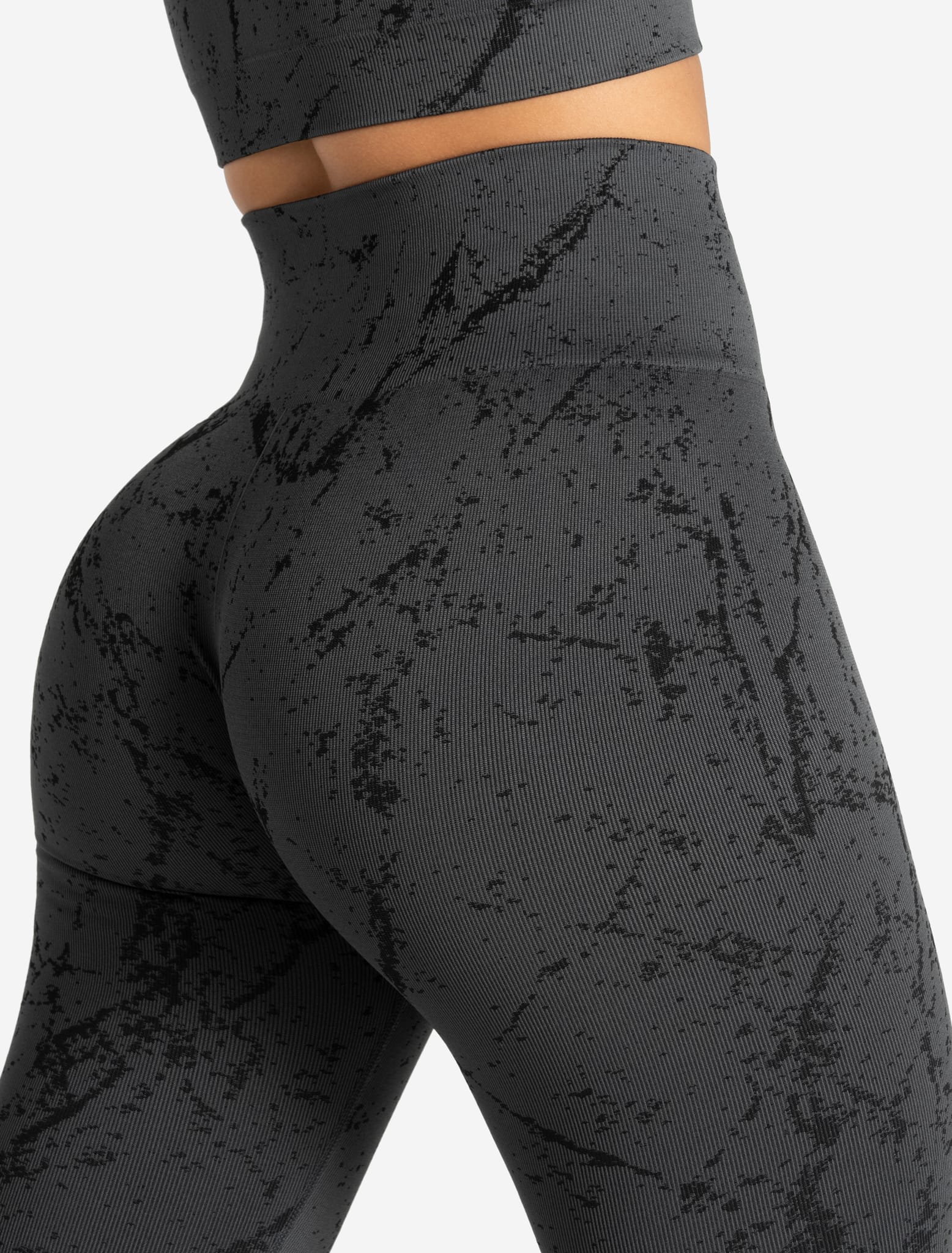 Marble Seamless Leggings - Shadow Grey - Image 6
