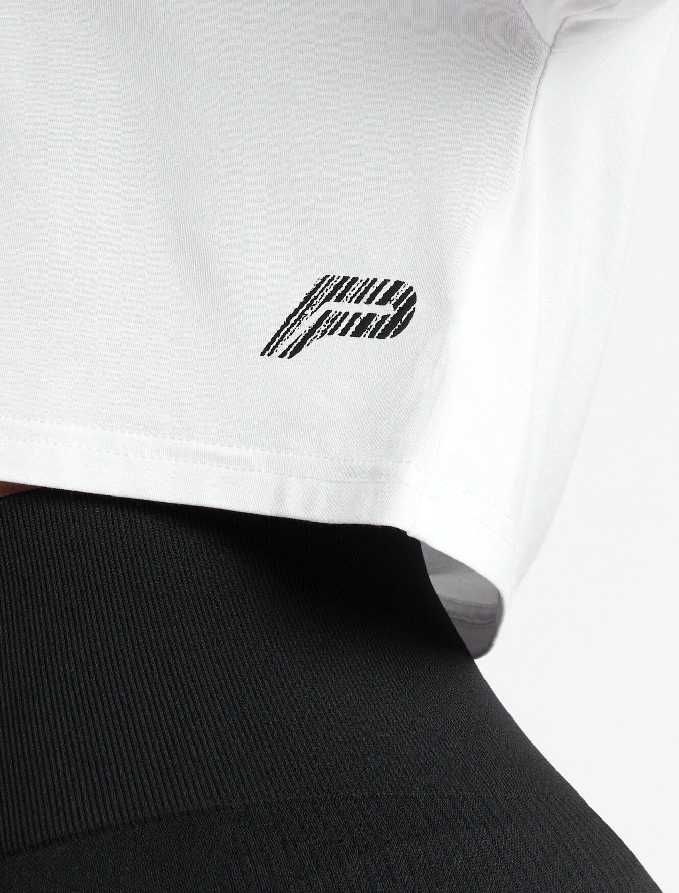 Oversized Crop T-Shirt - White - Image 5