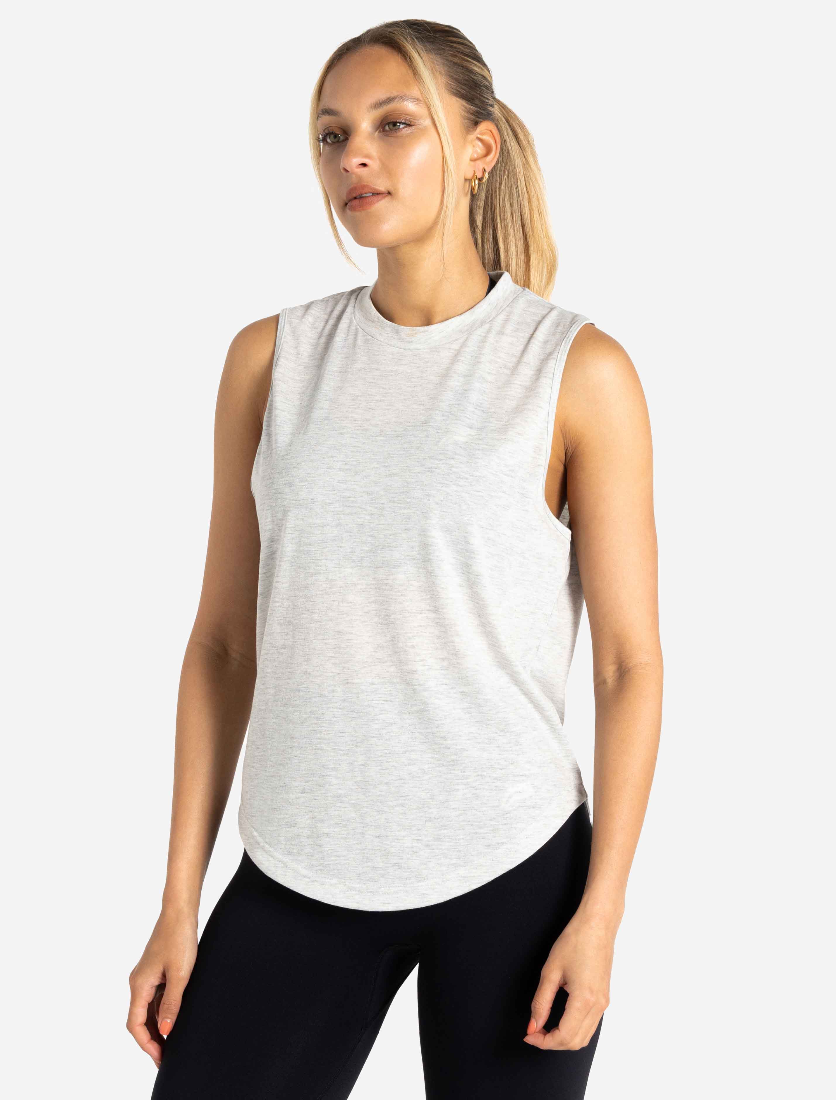 Oversized Graphic Tank - Light Grey - Image 2
