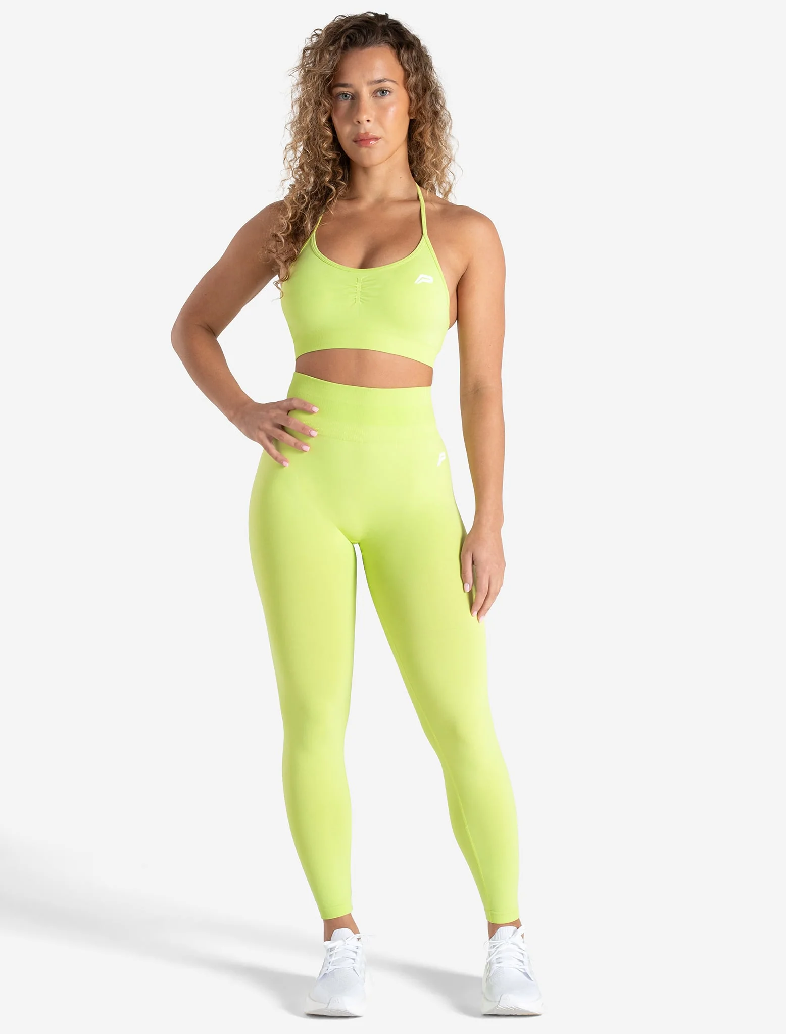 Scrunch Seamless Adjustable Sports Bra - Lime Zest - Image 5