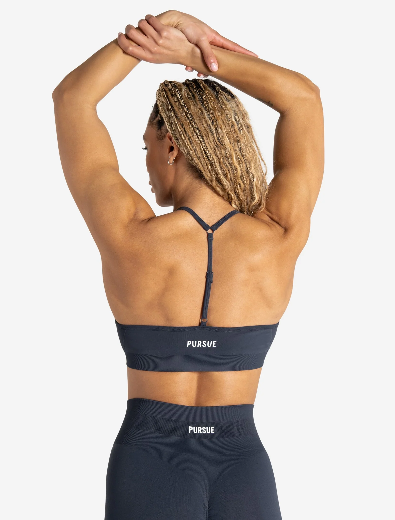 Scrunch Seamless Adjustable Sports Bra - Midnight Blue - Image 2