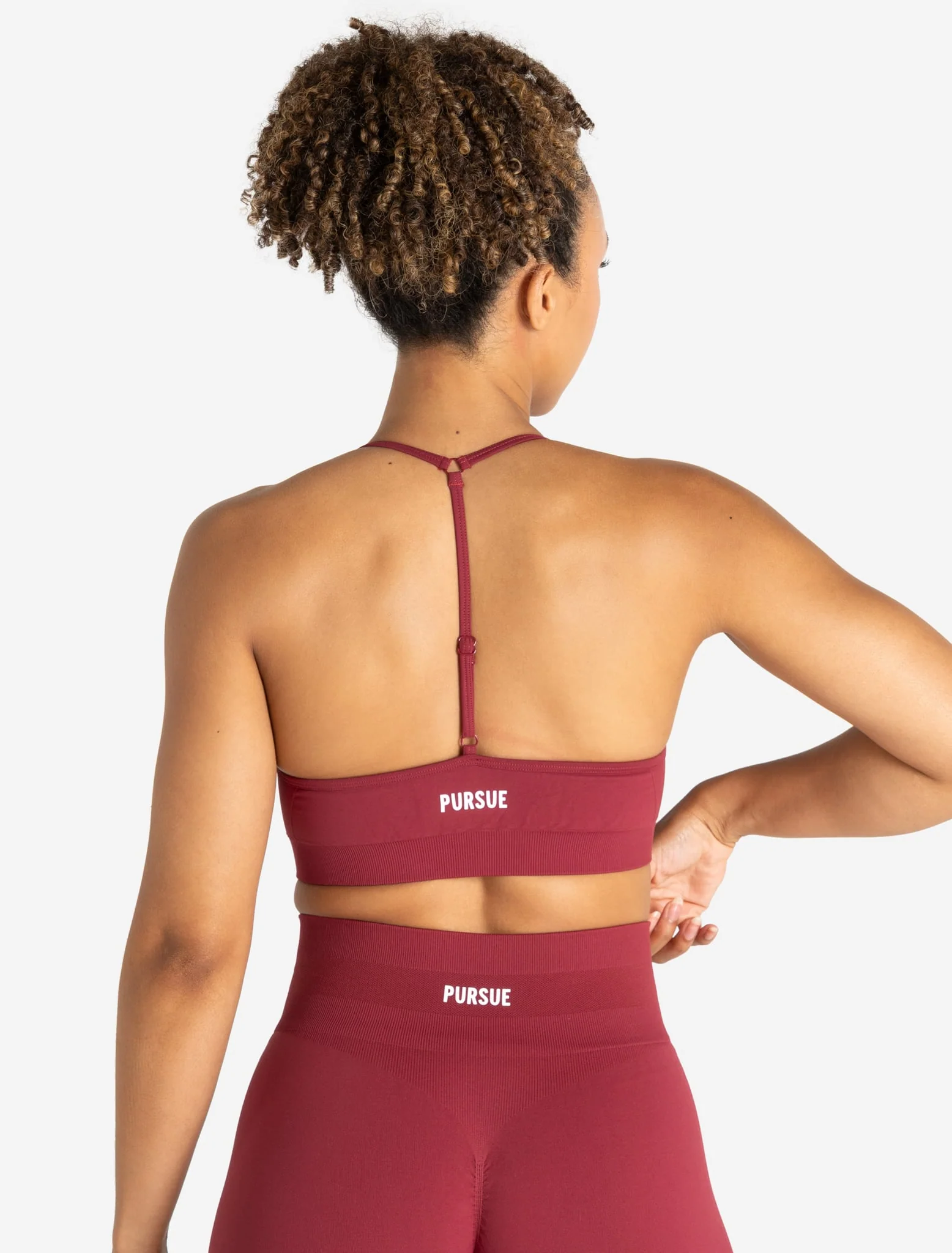 Scrunch Seamless Adjustable Sports Bra - Raspberry - Image 2