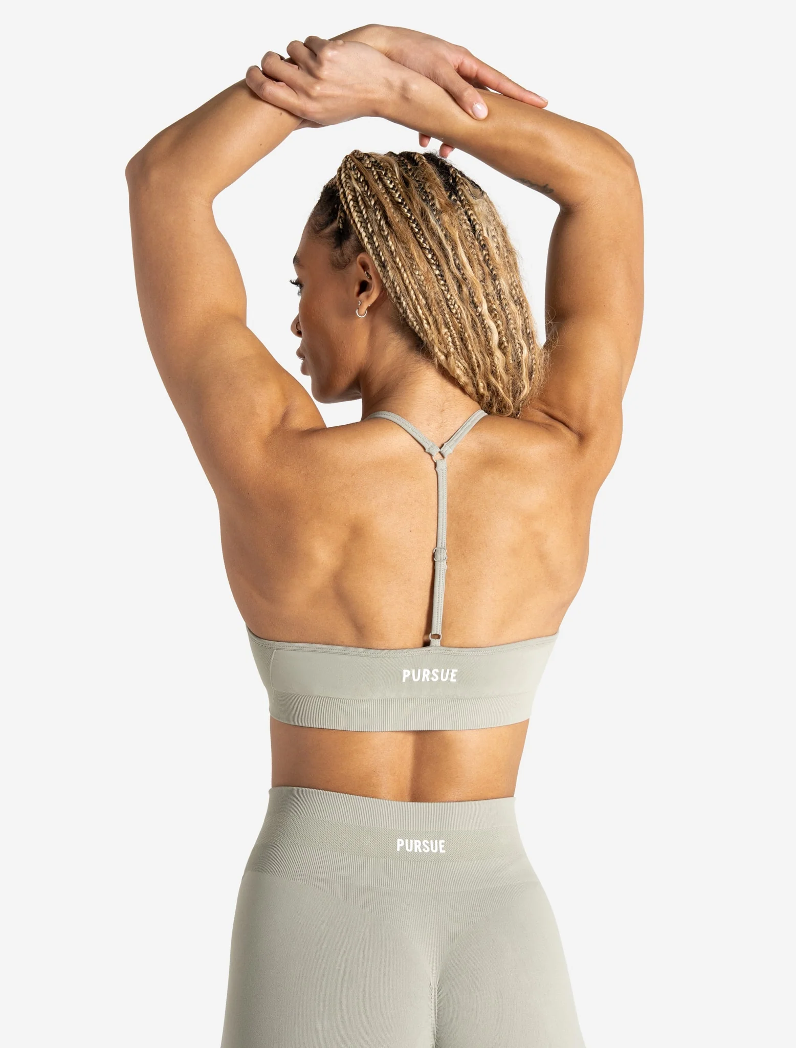 Scrunch Seamless Adjustable Sports Bra - Sage - Image 2
