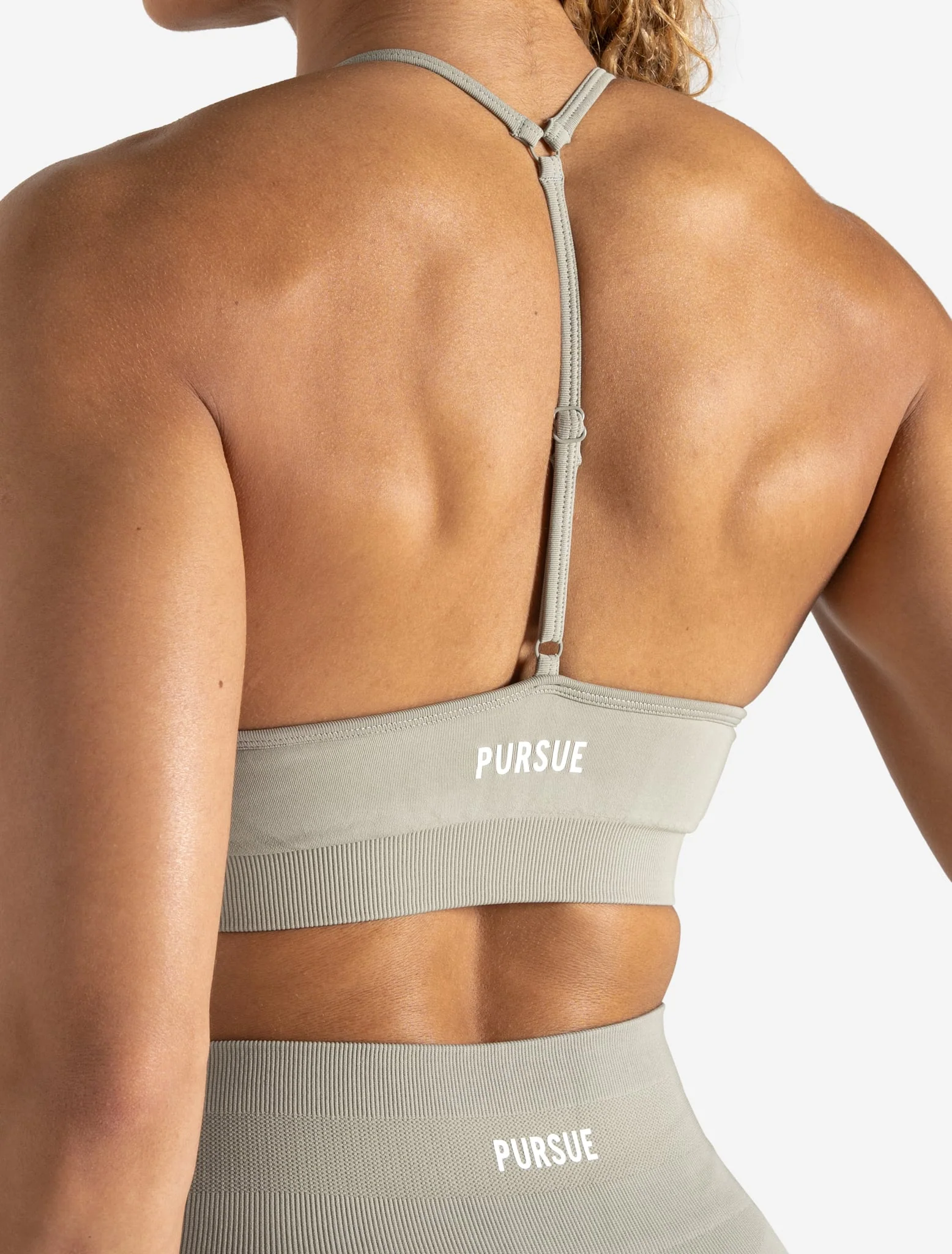 Scrunch Seamless Adjustable Sports Bra - Sage - Image 3