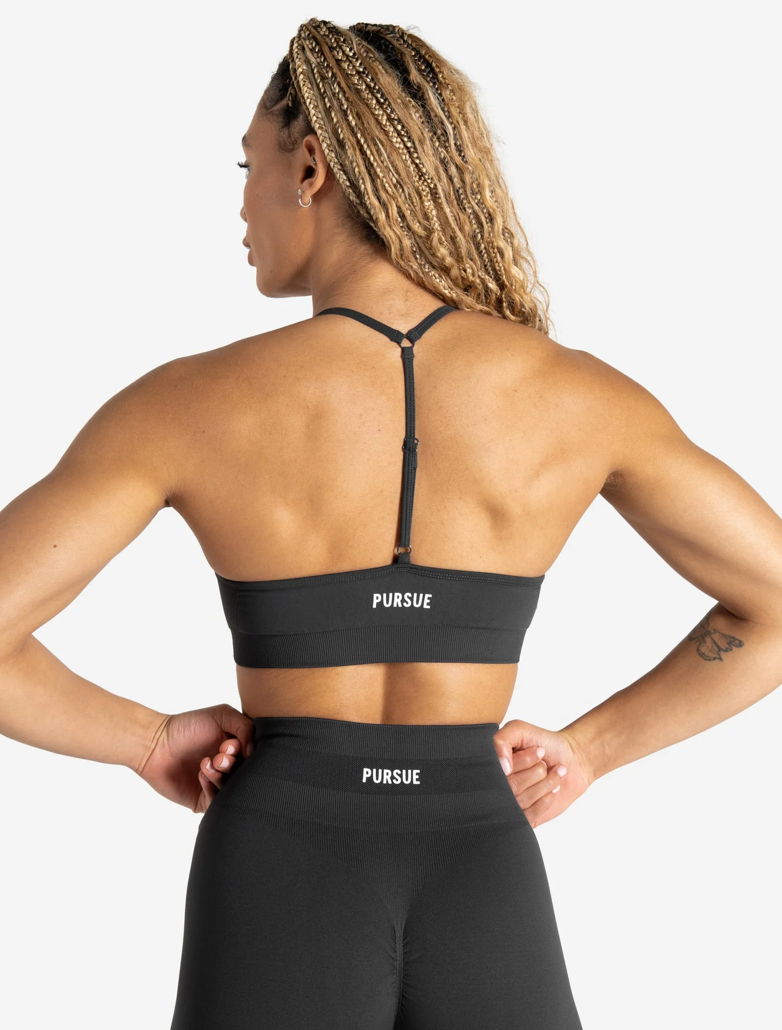 Scrunch Seamless Adjustable Sports Bra - Woodland Grey - Image 2