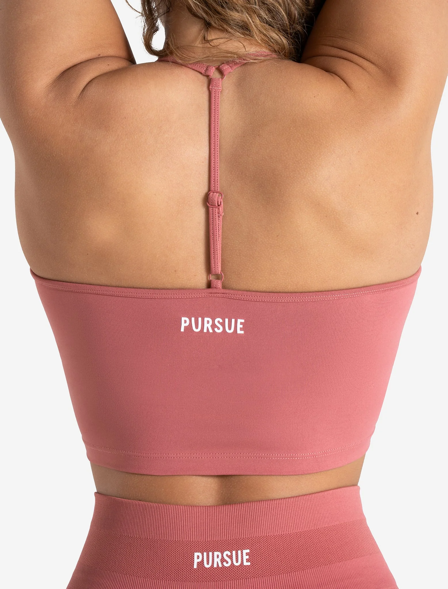 Scrunch Seamless Built-in Bra Tank - Peony Pink - Image 4