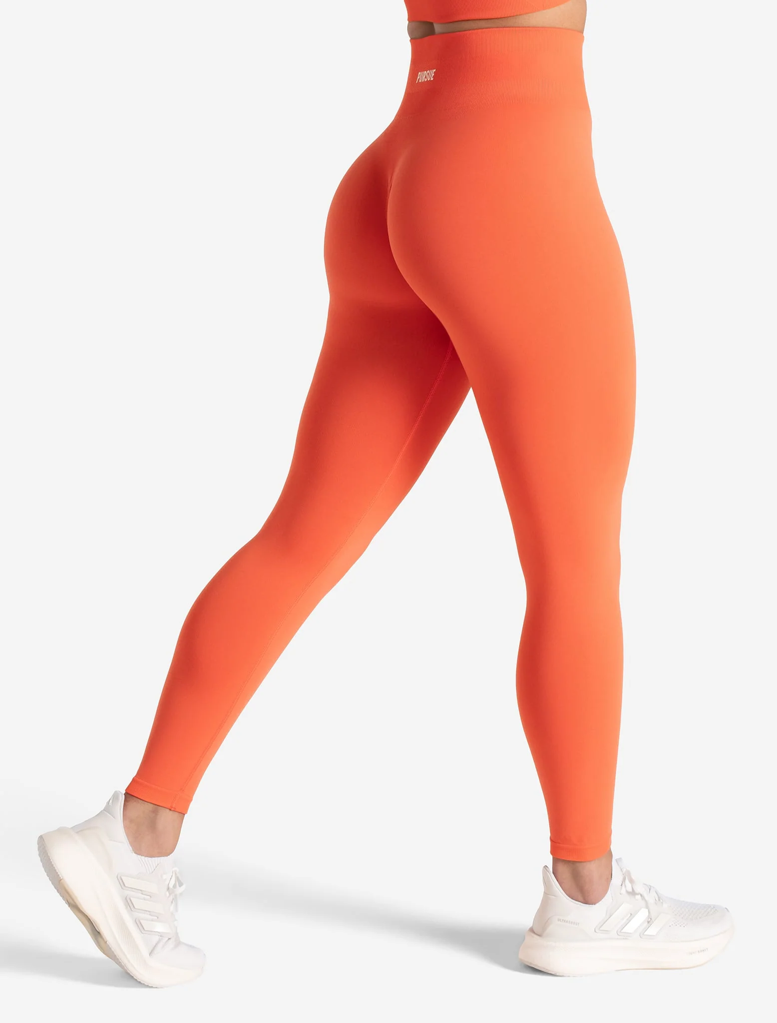 Scrunch Seamless Leggings - Bright Coral - Image 5