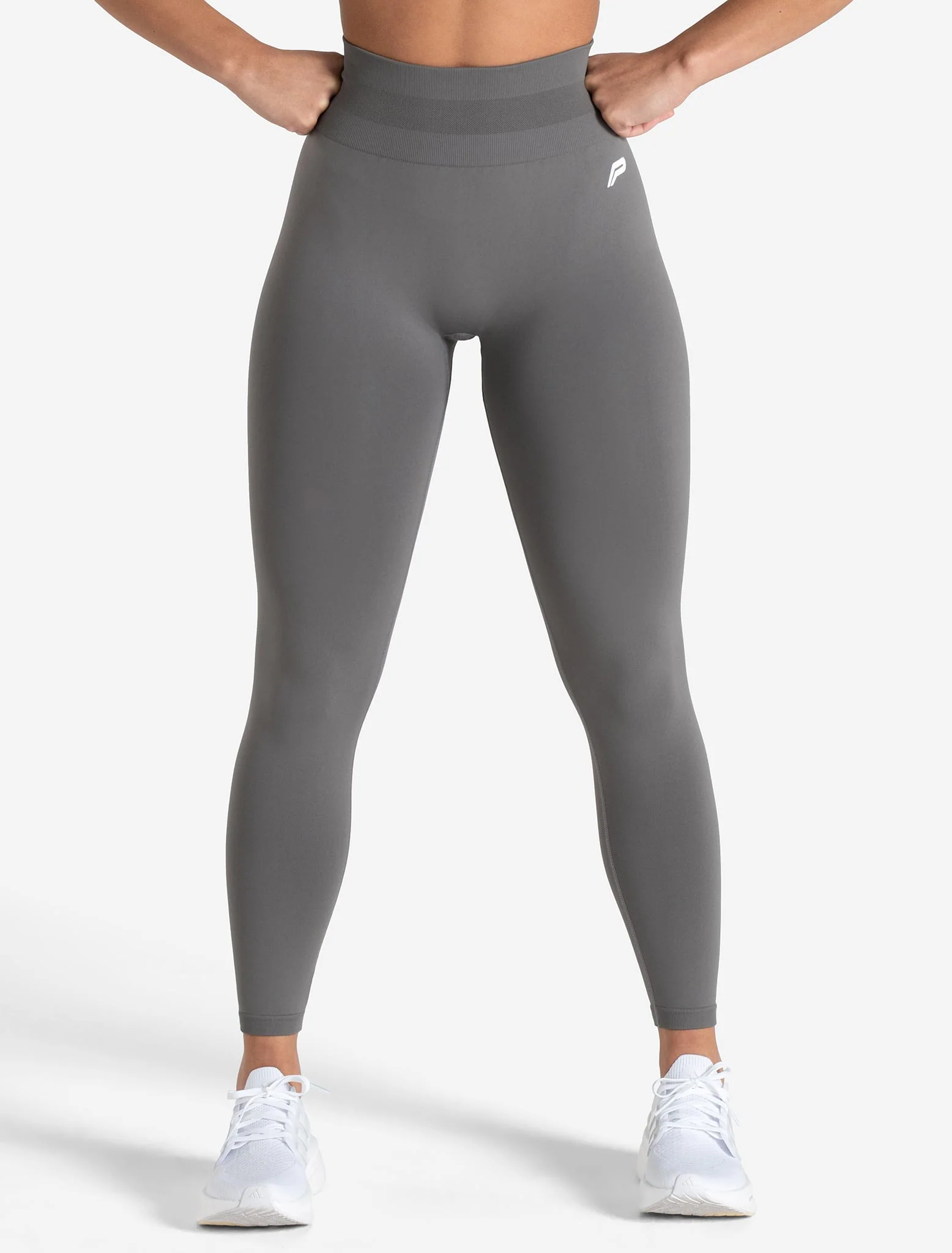 Scrunch Seamless Leggings - Mid Grey - Image 2