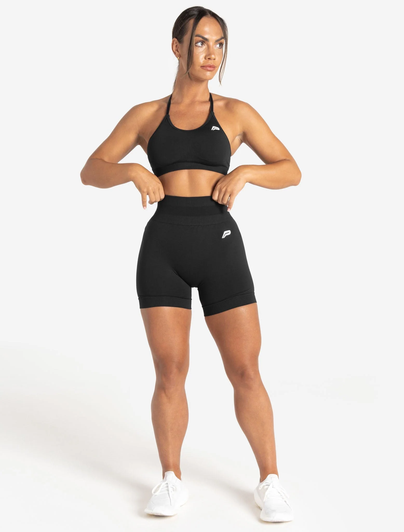 Scrunch Seamless Shorts - Black - Image 5