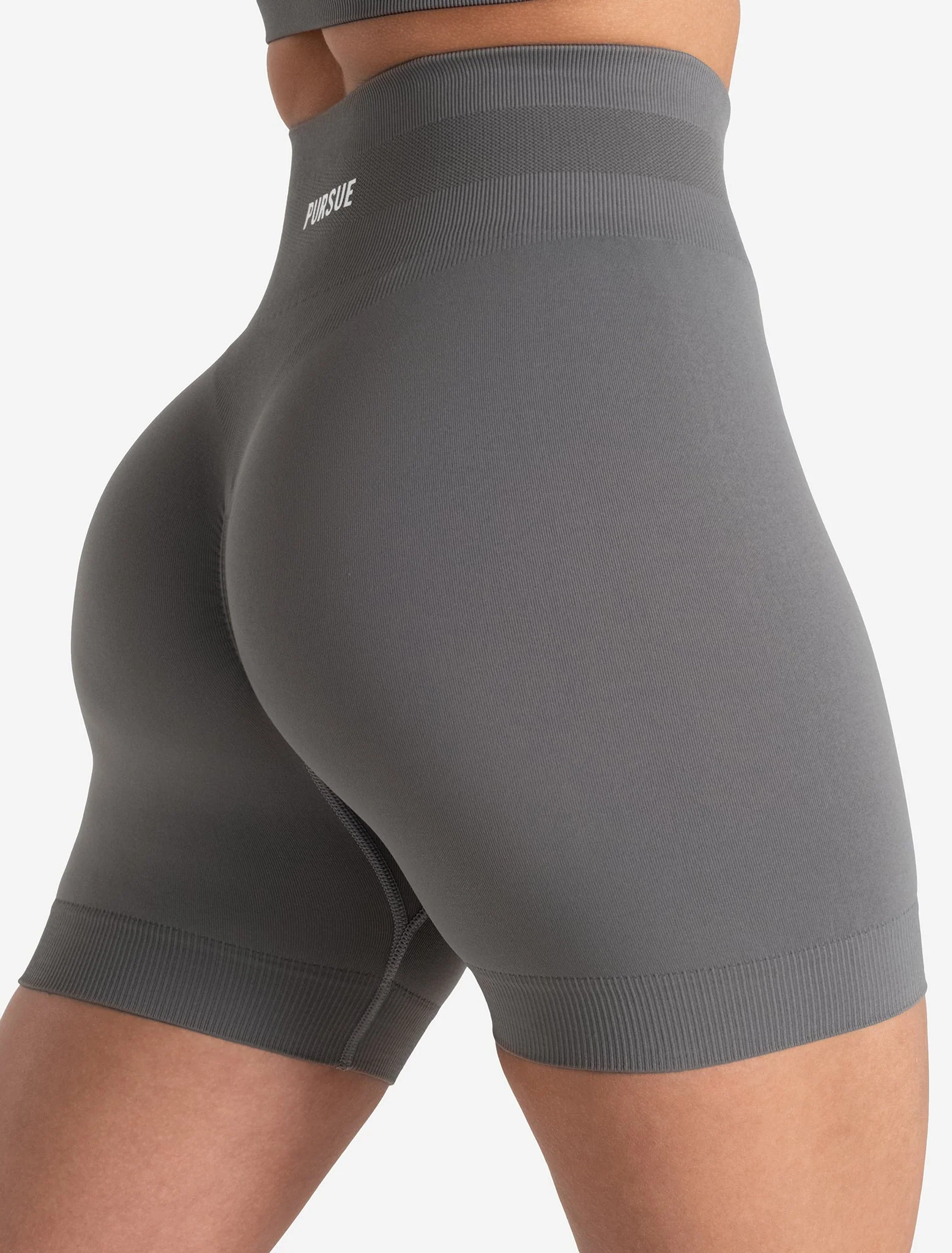 Scrunch Seamless Shorts - Mid Grey - Image 3
