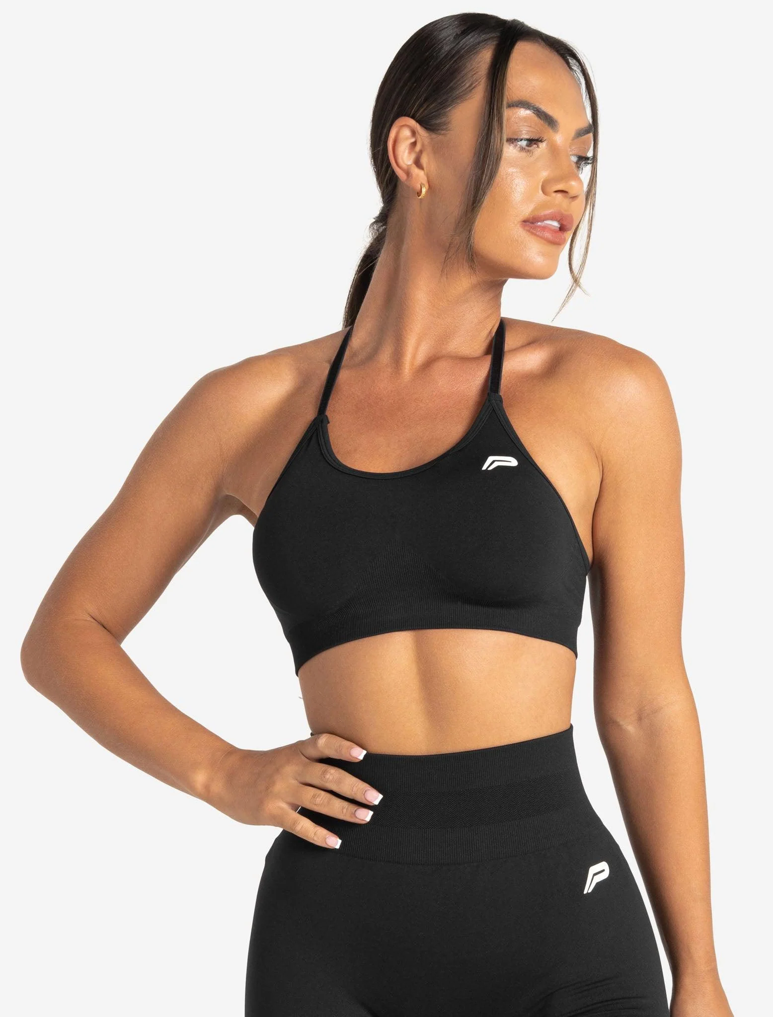 Scrunch Seamless Sports Bra - Black - Image 5