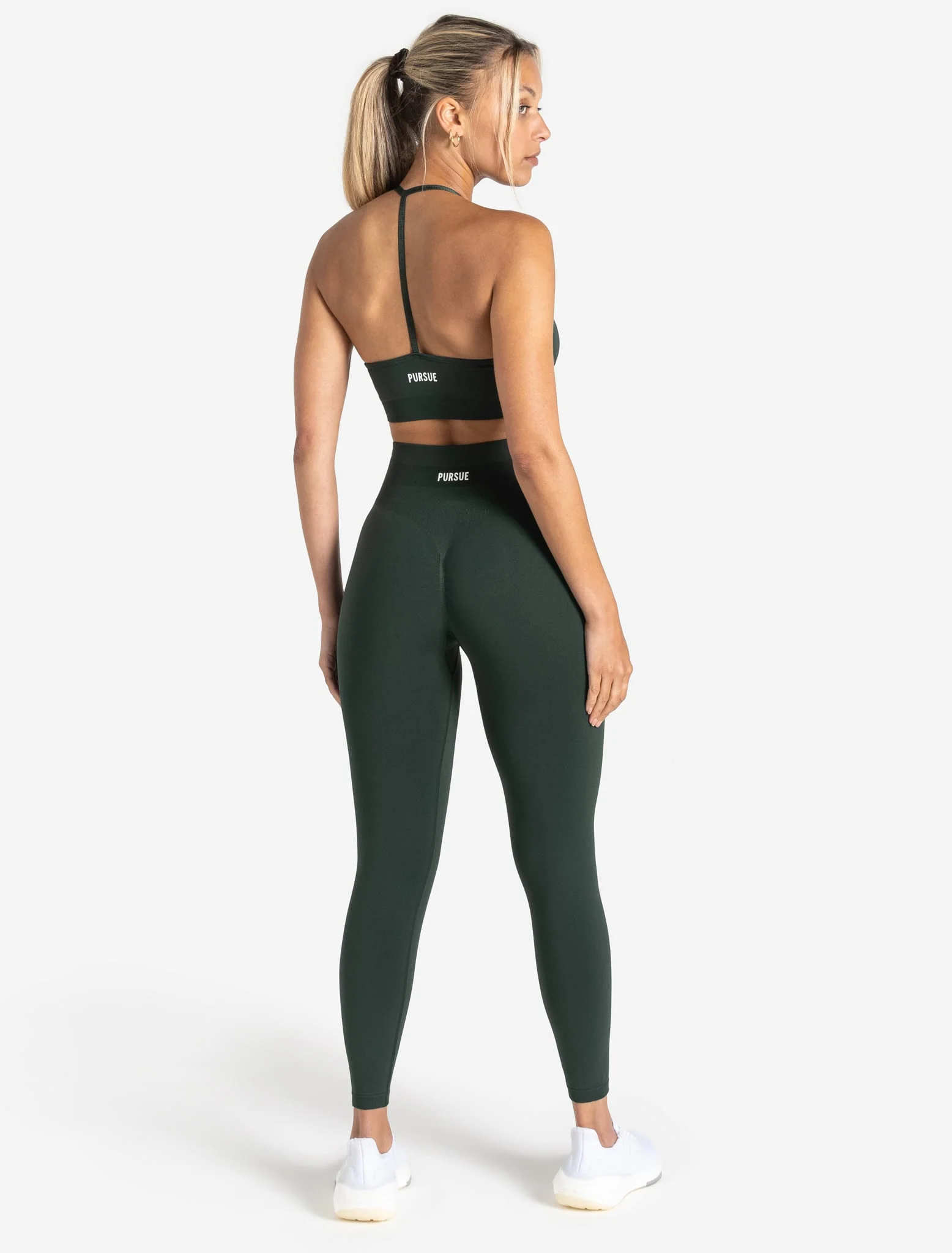 Scrunch Seamless Sports Bra - Forest Green - Image 5