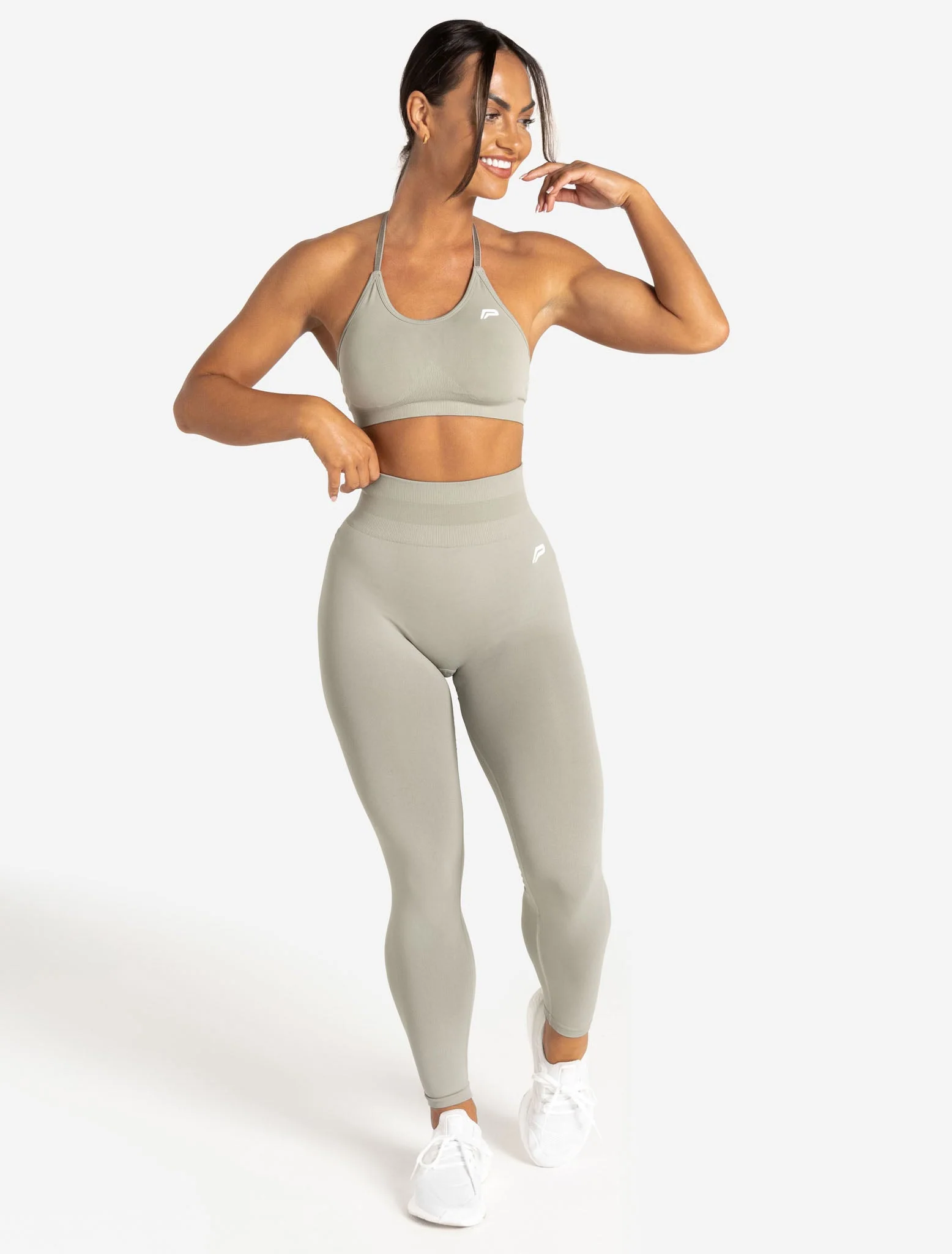 Scrunch Seamless Sports Bra - Sage - Image 5