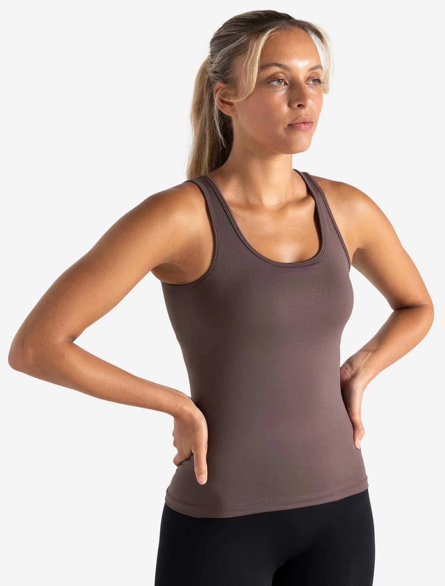 Sculpt Seamless Built-In Bra Vest - Mocha - Image 4