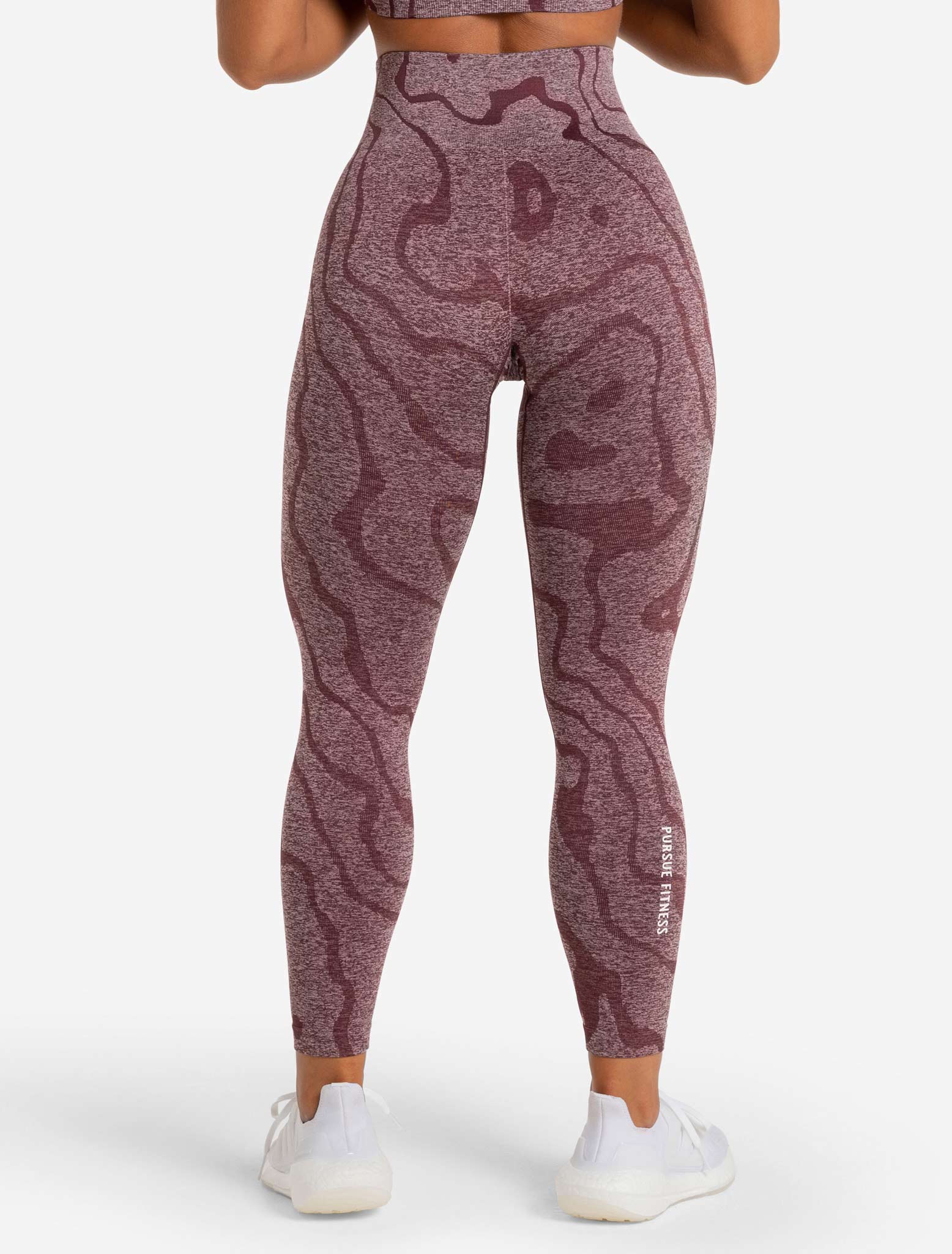 Sustainable Seamless Leggings - Burgundy - Image 6