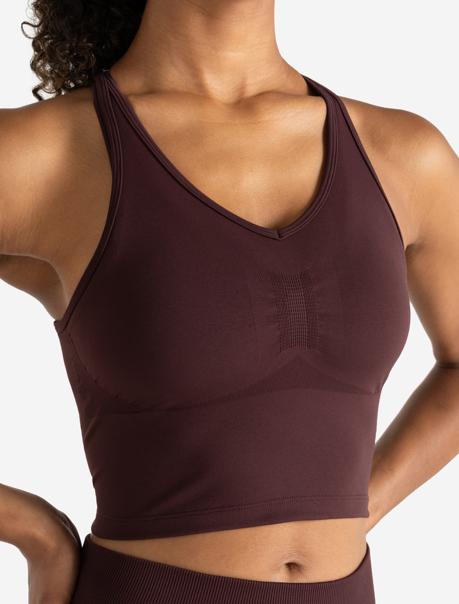 Training Seamless Crop Vest - Deep Cherry - Image 3