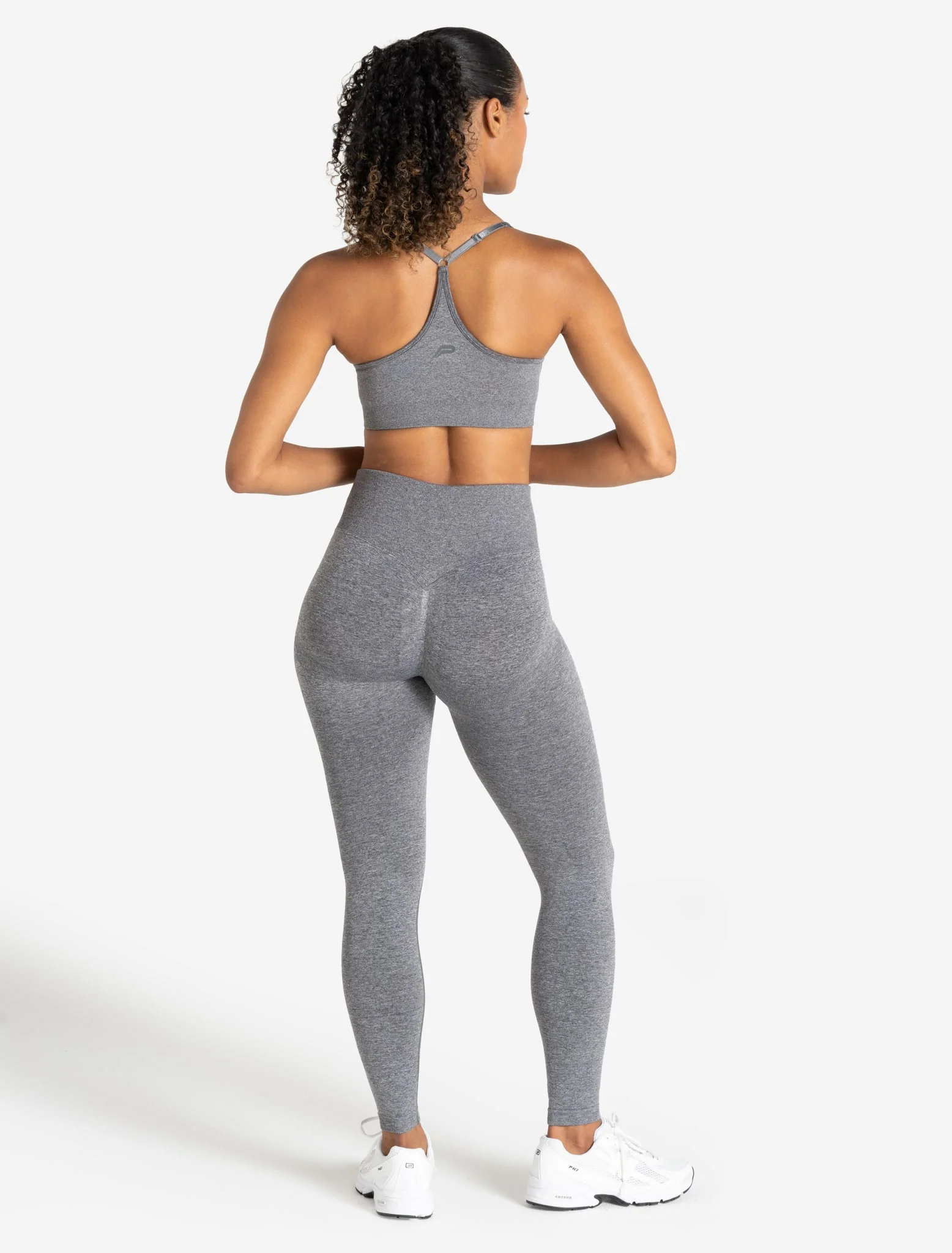 Training Seamless Scrunch Leggings - Grey Marl - Image 6