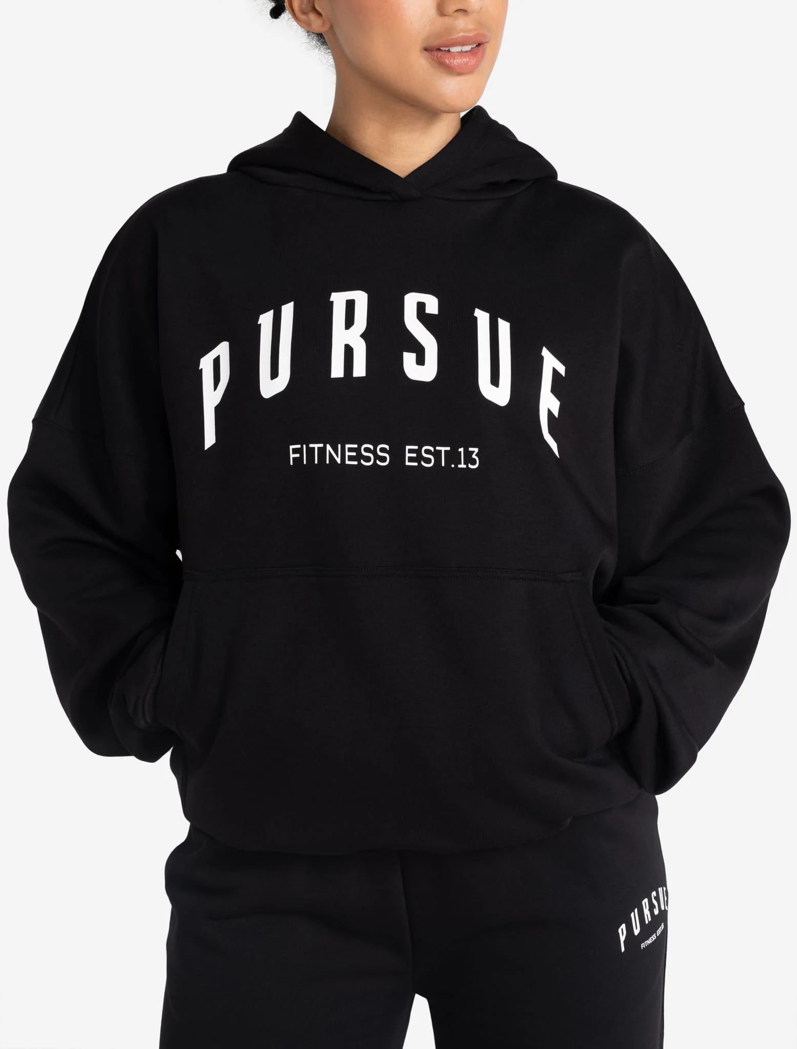 Varsity Oversized Hoodie - Black - Image 5